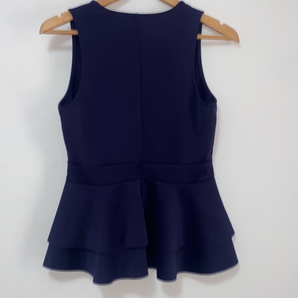 Dotti - Dark Blue Peplum Top - Size Medium - Picture 4 of 9